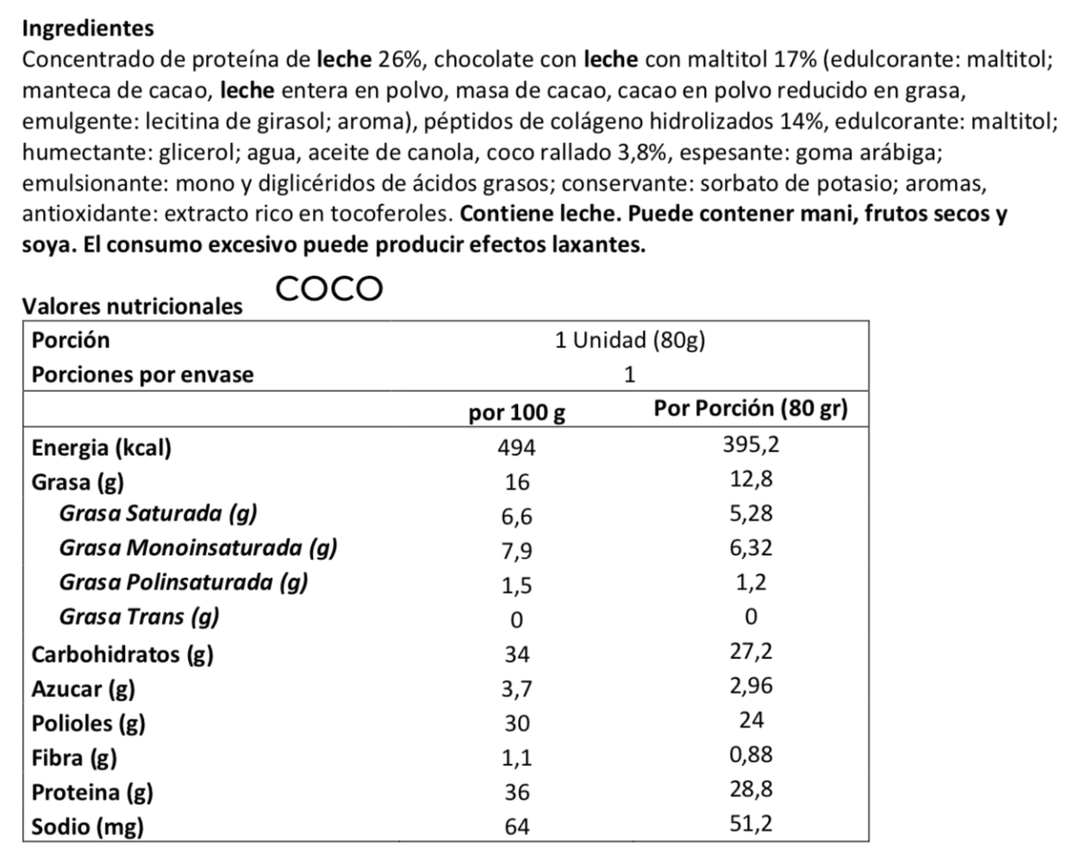 BARRA SPACE PROTEIN XXL 80 G7