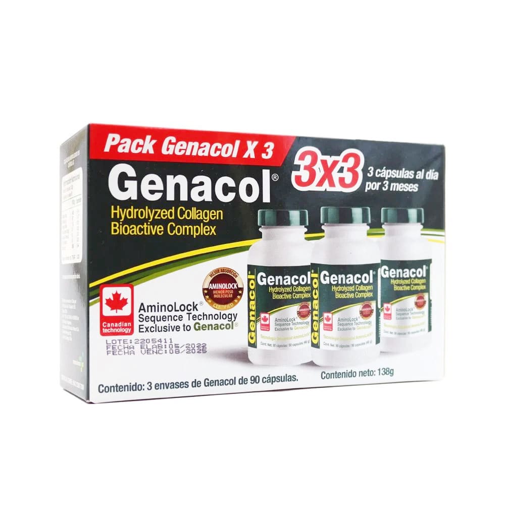 Genacol Pack 3 Frascos Hydrolyzed Aminolock1
