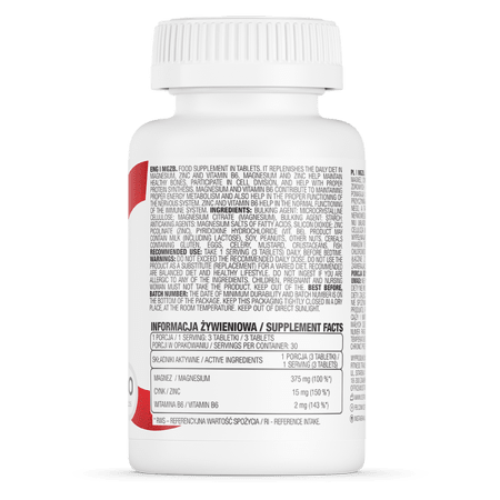 ZMA MGZB Magnesio Zinc B6 90 tabs2