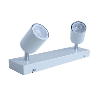 BARRA PARA GU10 BLANCA MATE DOBLE