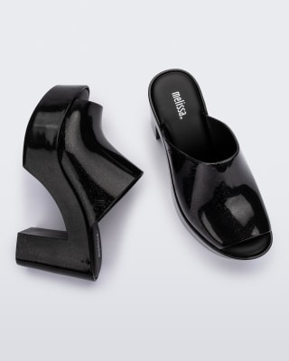 MELISSA MULE AD NEGRO GLITTER4