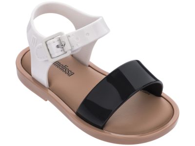 MINI MELISSA MAR SANDAL IV BB BLACK/WHITE/BROWN1