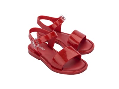 MINI MELISSA MAR SANDAL INF ROJO GLITTER1
