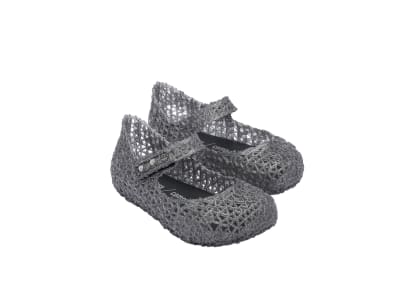 MINI MELISSA CAMPANA PAPEL BB BLACK GLITTER TALLA 11 US1