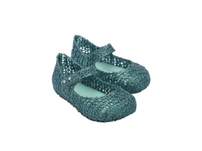 MINI MELISSA CAMPANA PAPEL BB GREEN GLITTER TALLA 11 US