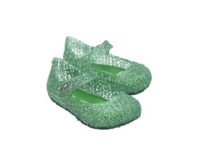 MINI MELISSA CAMPANA PAPEL BB VERDE GLITTER