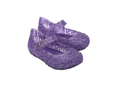 MINI MELISSA CAMPANA PAPEL BB MORADO GLITTER TALLA 11 US1
