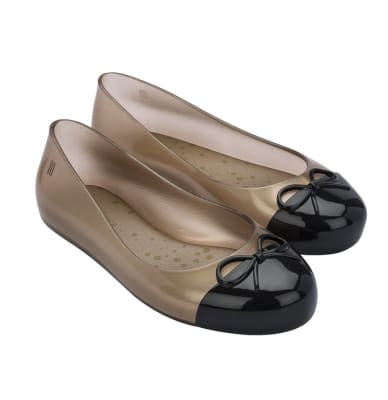 MINI MELISSA SWEET LOVE CAP TOE INF TRANSPARENT ROSE / BLACK1