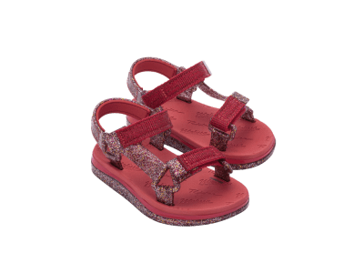 MINI MELISSA PAPETE + RIDER I BB ROJO/VIDRIO GLITTER ROSA TALLA 11 US1