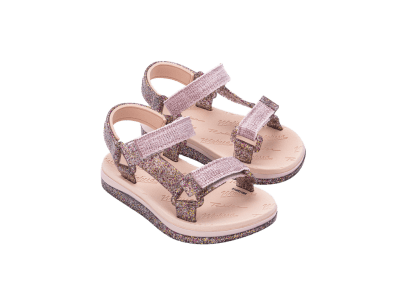 MINI MELISSA PAPETE + RIDER I BB ROSA/VIDRIO GLITTER ROSA1