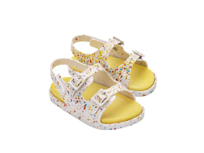 MINI MELISSA WIDE SANDAL II BB BLANCO/AMARILLO TALLA 11 US1