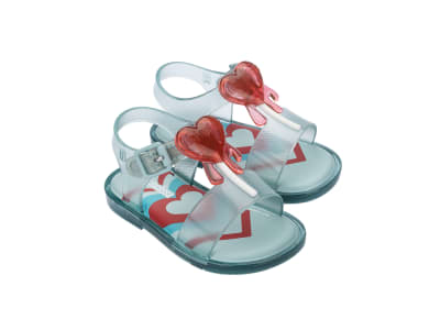 MINI MELISSA MAR SANDAL JELLY POP BB VERDE/ROJO TALLA 7 USA1