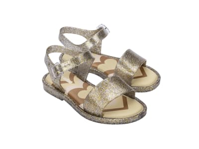 MINI MELISSA MAR SANDAL JELLY POP INF ORO GLITTER1