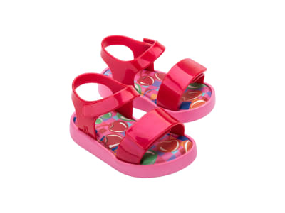 MINI MELISSA JUMP PRINT BB ROSA/ROJO PERLADO1