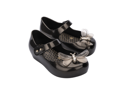 MINI MELISSA ULTRAGIRL BUGS BB PRETO METALIZADO1