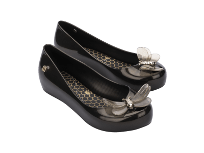 MINI MELISSA ULTRAGIRL BUGS INF PRETO METALIZADO TALLA 13 USA1