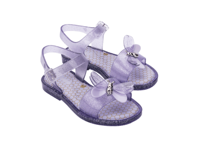 MINI MELISSA MAR SANDAL BUGS INF LILA GLITTER1