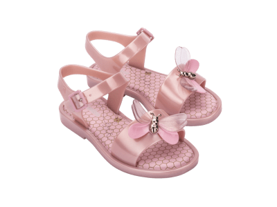 MINI MELISSA MAR SANDAL BUGS INF ROSA PERLADO1