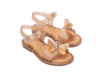 MINI MELISSA MAR SANDAL BUGS INF NARANJA GLITTER1