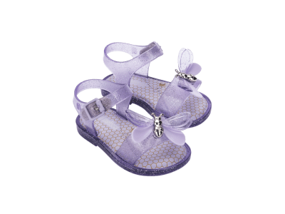 MINI MELISSA MAR SANDAL BUGS BB LILA GLITTER1