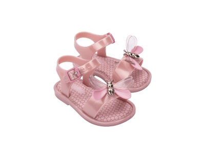 MINI MELISSA MAR SANDAL BUGS BB ROSA PERLADO1