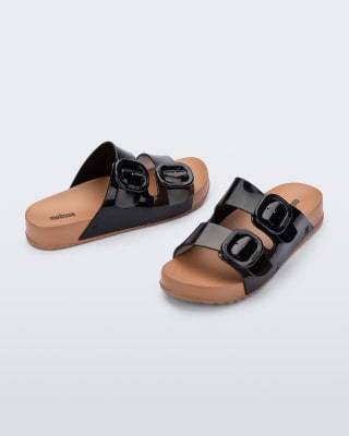 MELISSA COZY SLIDE AD MARRON/NEGRO1