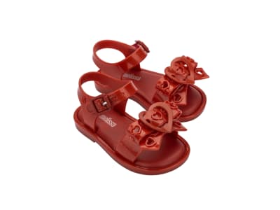 MINI MELISSA MAR SANDAL HOT BB ROJO GLITTER TALLA ÚNICA 8 USA1