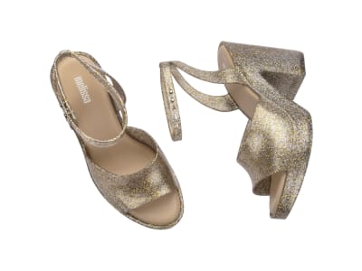 MELISSA RITA AD VIDRIO GLITTER ORO TALLA 8 USA5