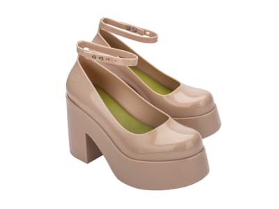 MELISSA DOLL HEEL AD BEIGE/VERDE TALLA 7 USA8