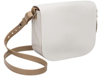 MELISSA ESSENTIAL SHOULDER BAG SNAKE BEIGE/WHITE1