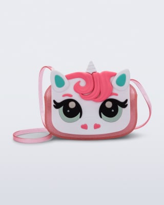 MINI MELISSA DREAMY UNI BAG ROSA GLITTER/BLANCO1