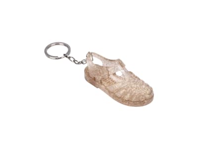 MINIATURA POSSESSION KEYRING BEIGE GLITTER