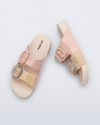 MINI MELISSA COZY SLIDE INF ROSA/BEIGE1