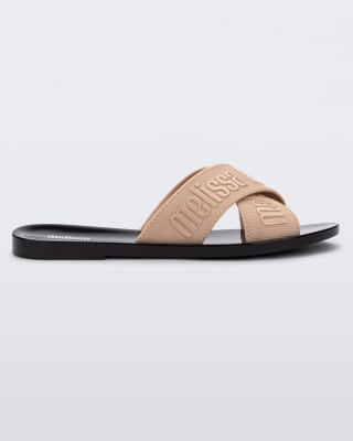 MELISSA M LOVER SLIDE AD BEIGE/NEGRO