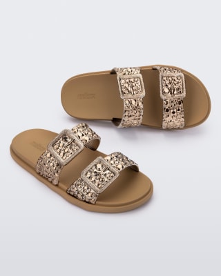 MELISSA LUST SLIDE AD BEIGE/BRONZE2