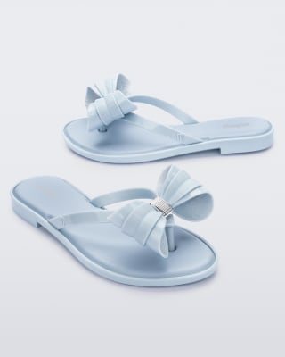 MELISSA FLIP FLOP SLIM V AD AZUL/AZUL GLITTER1