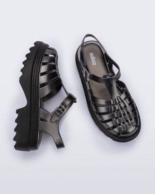 MELISSA POSSESSION PLATFORM II AD NEGRO/PLATA3
