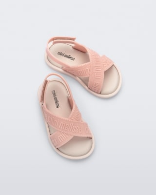 MINI MELISSA M LOVER SANDAL BB BEIGE/ROSA TALLA ÚNICA 11 USA3