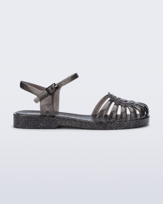 MELISSA SANDAL + BIMBA Y LOLA AD NEGRO GLITTER1