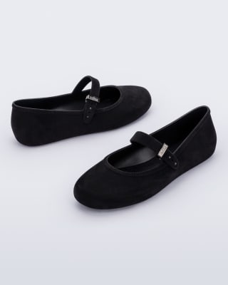 MELISSA SOFT BALLERINA VELVET AD NEGRO2