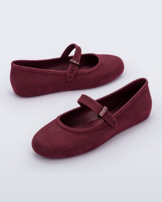 MELISSA SOFT BALLERINA VELVET AD ROJO2
