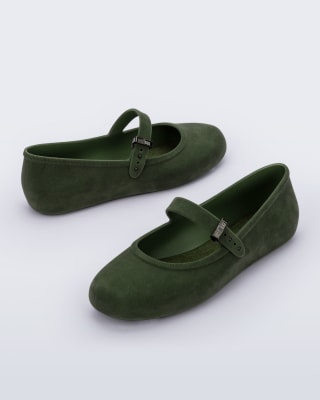 MELISSA SOFT BALLERINA VELVET AD VERDE2