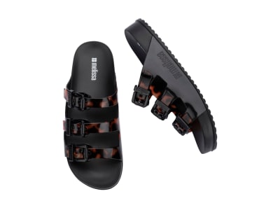 MELISSA COZY STRIPES AD PRETO/VIDRO TORTUGA1