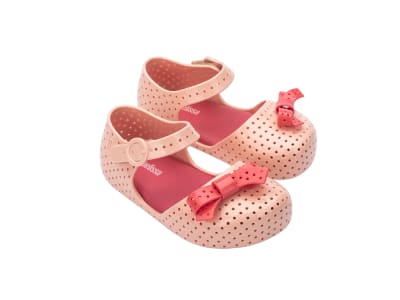 MINI MELISSA FURADINHA POP BB BEIGE/ROJO