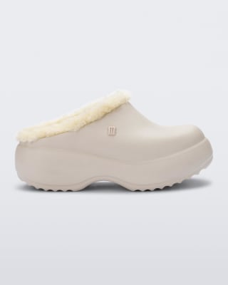 MELISSA FREE CLOG FLUFFY PLATFORM AD BEIGE CLARO1