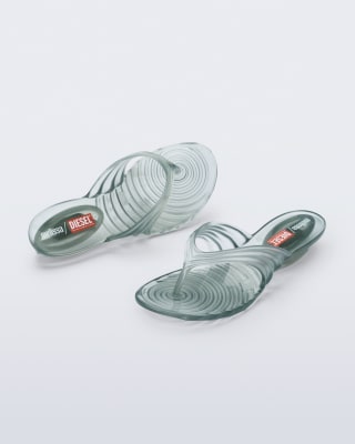 MELISSA FLIP FLOP + DIESEL AD AZUL TRANSPARENTE1