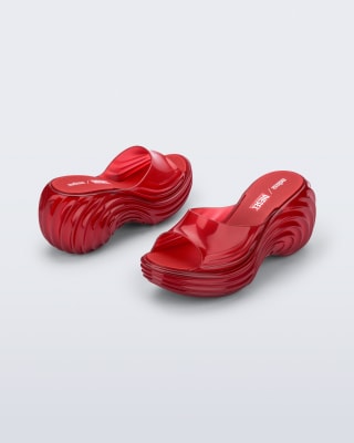 MELISSA PLATFORM + DIESEL AD ROJO TRANSPARENTE1