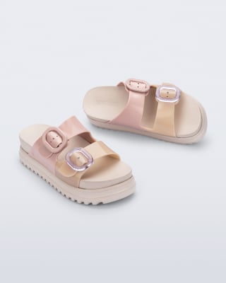 MELISSA COZY PLATFORM AD BEIGE/ROSA1