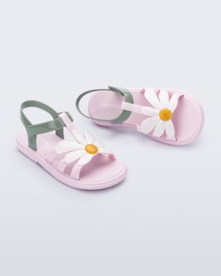 MINI MELISSA HIP BLOOMY INF ROSA METALICO/VERDE1