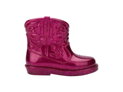 MINI MELISSA TEXAS BOOT BB ROSA GLITTER1